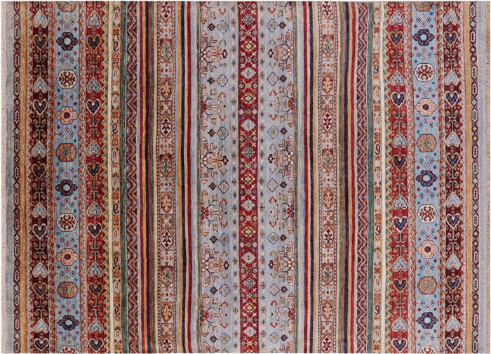 Super Kazak Khorjin Hand-Knotted Rug