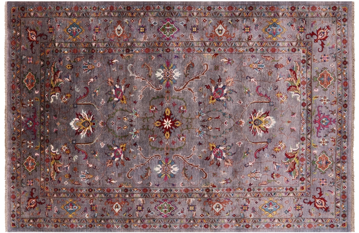 Persian Tabriz Hand-Knotted Wool Rug