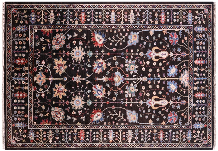 Persian Tabriz Hand-Knotted Wool Rug