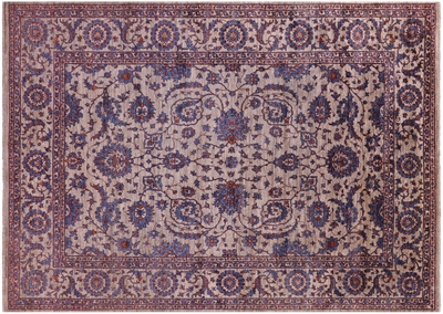 Persian Tabriz Hand-Knotted Wool Rug