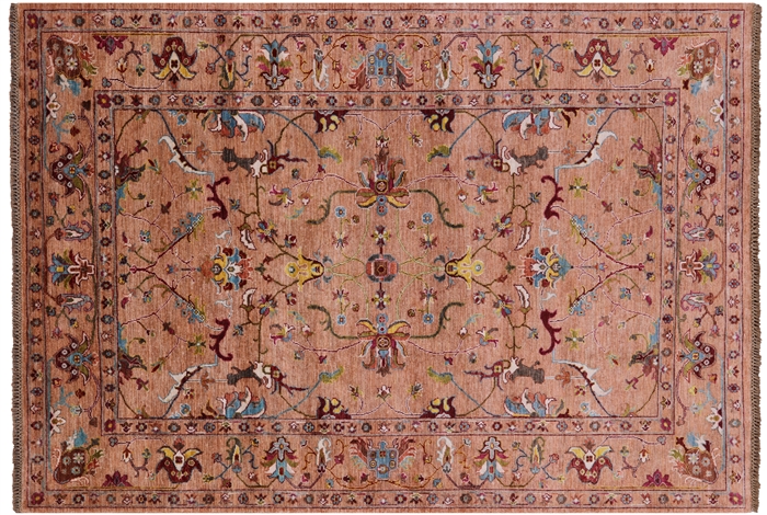 Hand Knotted Persian Tabriz Wool Rug