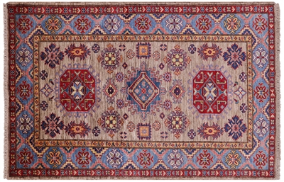 Super Kazak Handmade Wool Rug