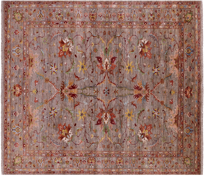 Persian Tabriz Hand-Knotted Wool Rug