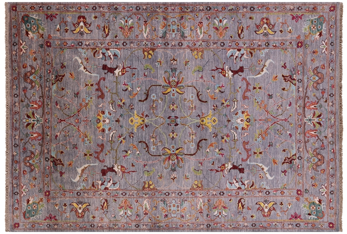 Persian Tabriz Hand-Knotted Wool Rug