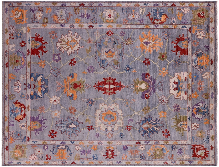 Oushak Hand-Knotted Wool Rug