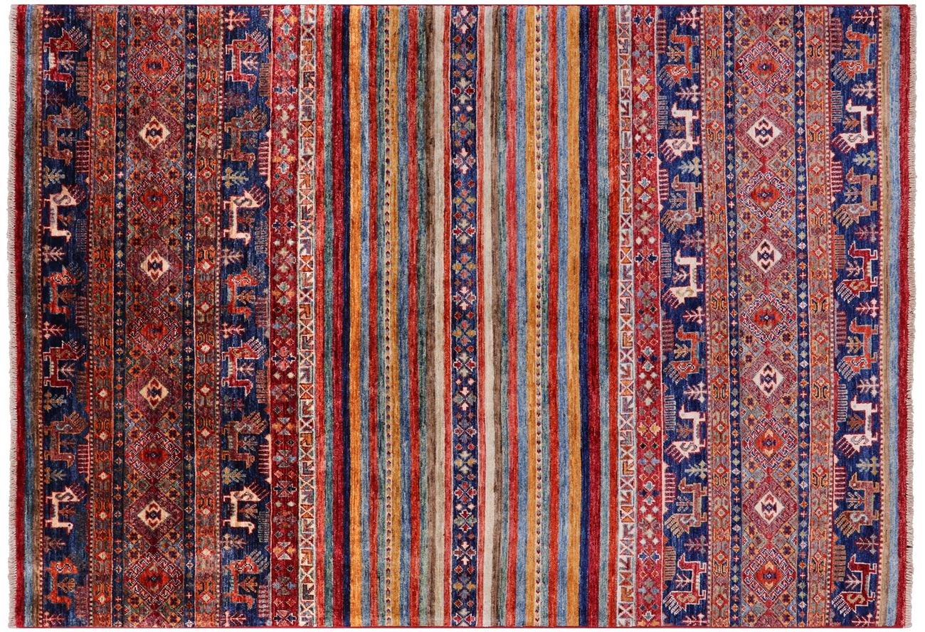 Multicolored 2X3 Modern hot Tribal Indo-Gabbeh Rug | Oriental Natural 2'0 X 3'0 Area Rug | Handmade Home Decor Furnishings