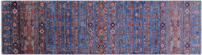 Runner Hand Knotted Tribal Persian Gabbeh Wool Rug