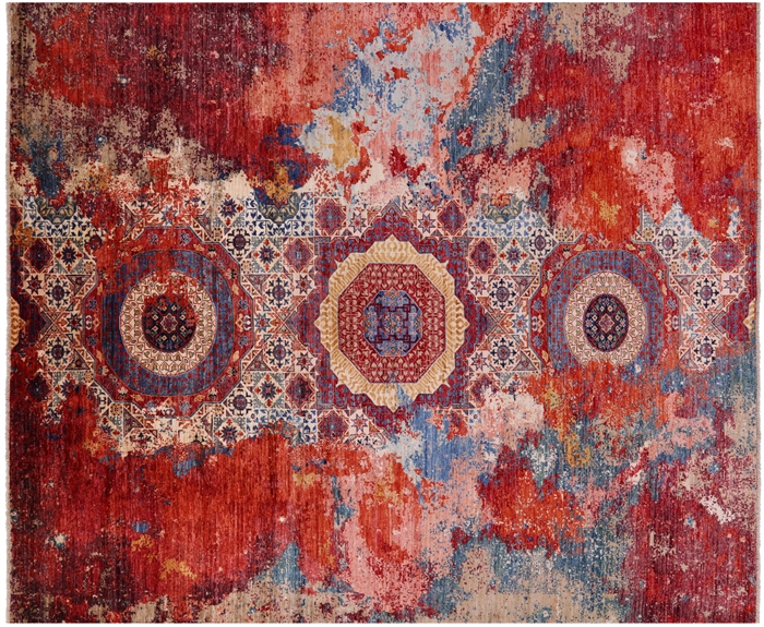 Contemporary Hand-Knotted Wool Rug