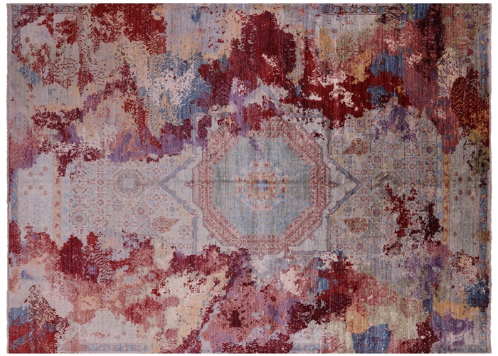 Contemporary Hand-Knotted Wool Rug