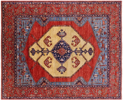 Hand-Knotted Persian Fine Serapi Wool Rug