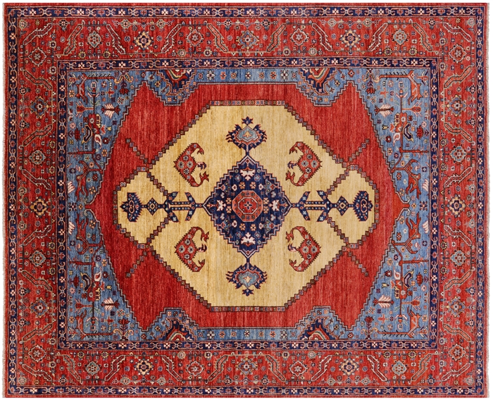 Hand-Knotted Persian Fine Serapi Wool Rug