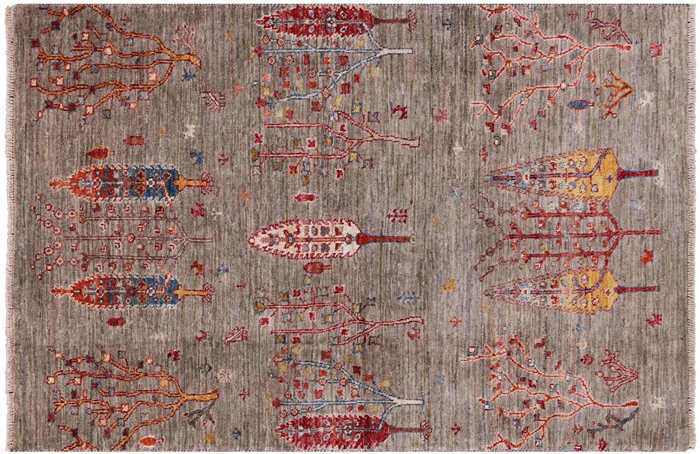 Hand Knotted Tribal Persian Gabbeh Rug