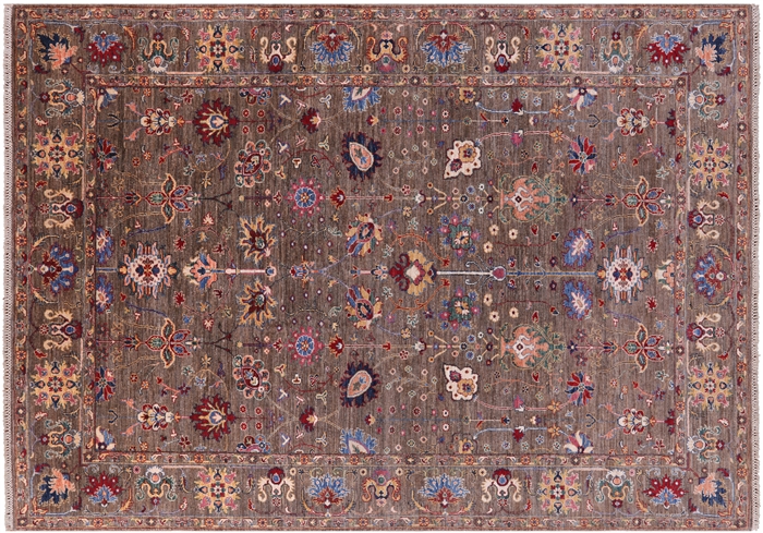 Hand-Knotted Persian Tabriz Wool Rug