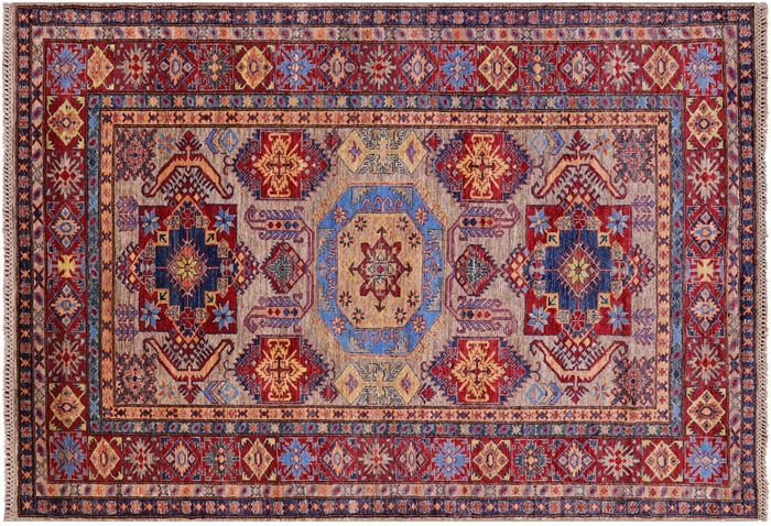 Super Kazak Handmade Wool Rug