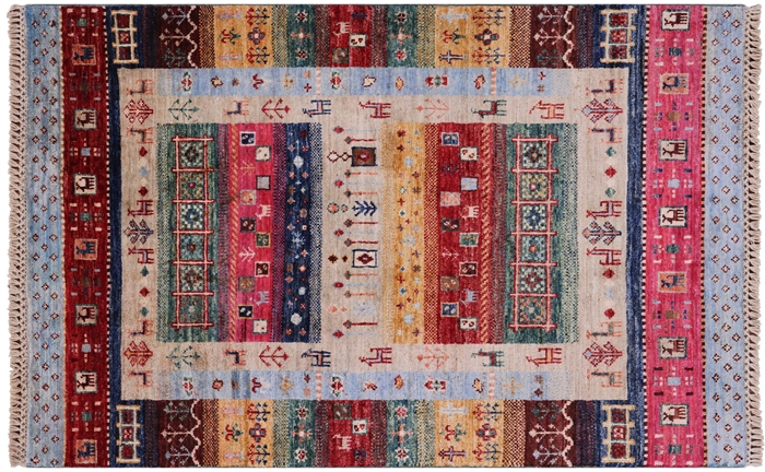 Tribal Persian Gabbeh Handmade Rug