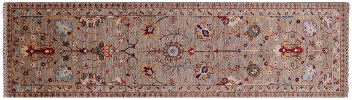Runner Persian Tabriz Hand Knotted Wool Rug