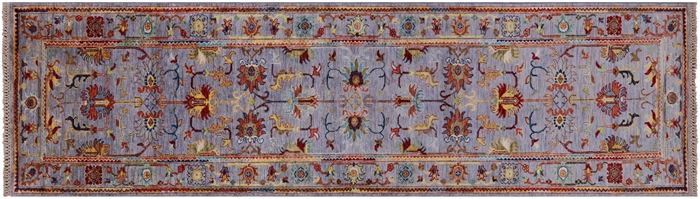 Persian Tabriz Hand Knotted Wool Runner Rug