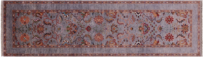 Runner Persian Tabriz Hand-Knotted Wool Rug