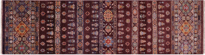 Khorjin Super Kazak Hand-Knotted Runner Rug