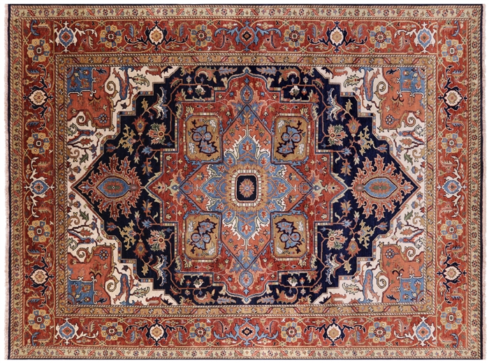 Handmade Heriz Serapi Wool Rug