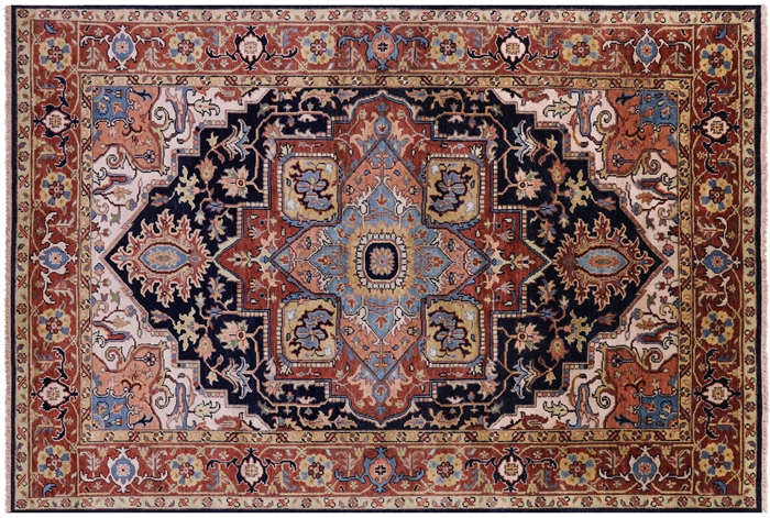 Heriz Serapi Hand-Knotted Wool Rug