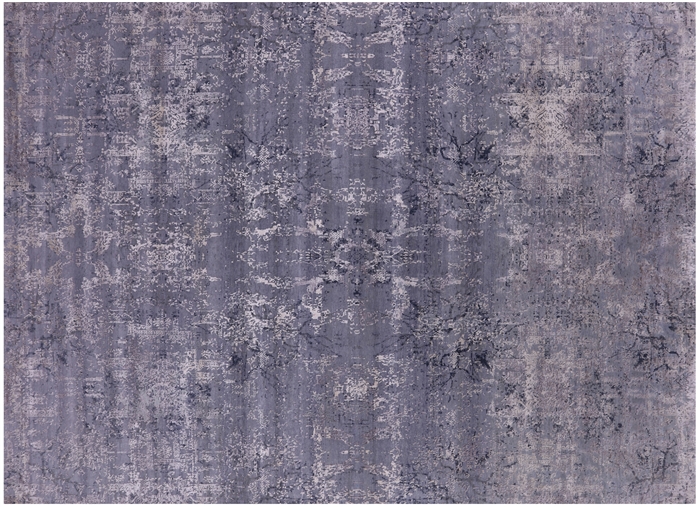 Wool & Silk Modern Hand-Knotted Rug