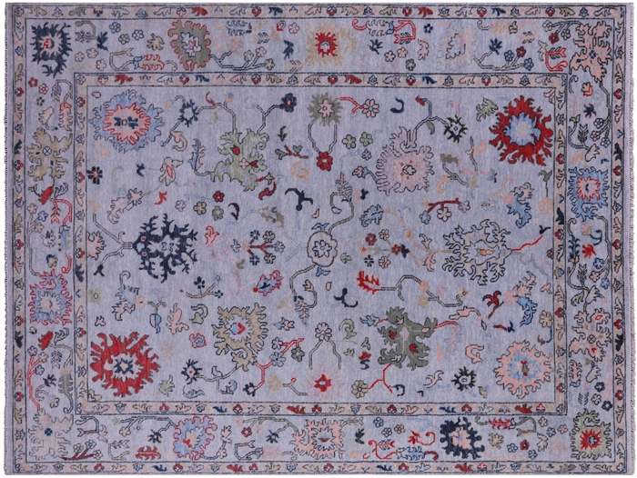 Oushak Hand-Knotted Wool Rug