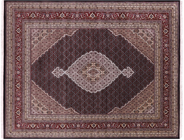 Persian Tabriz Wool & Silk Hand Knotted Rug