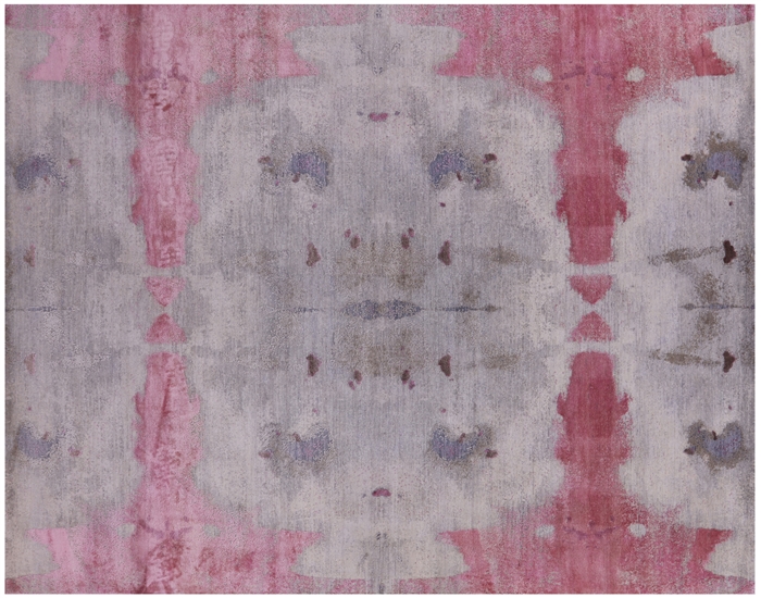 Abstract Hand-Knotted Wool & Silk Rug