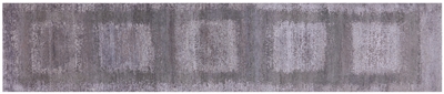 Runner Wool & Silk Abstract Hand Knotted Rug