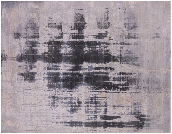 Wool & Silk Abstract Hand-Knotted Rug