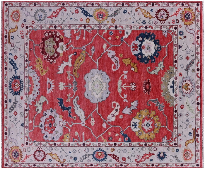 Turkish Oushak Handmade Wool Rug