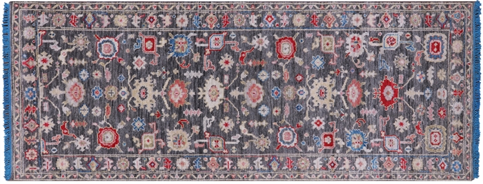 Runner Turkish Oushak Hand Knotted Wool Rug