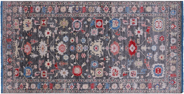 Hand Knotted Turkish Oushak Wool Rug