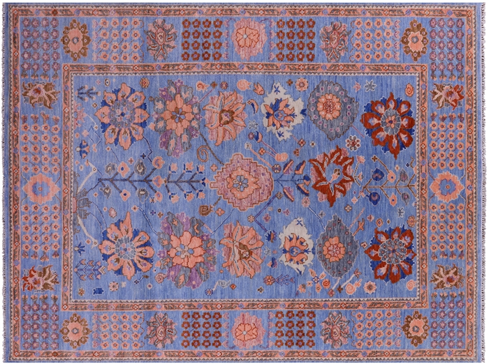 Turkish Oushak Hand Knotted Wool Rug