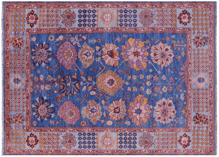 Turkish Oushak Handmade Wool Rug