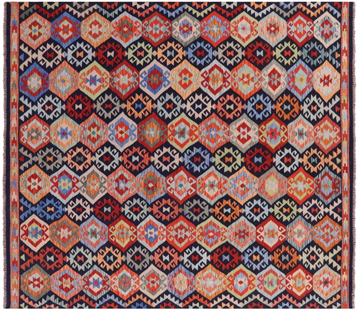 Kilim Flat Weave Wool On Wool Reversible Rug