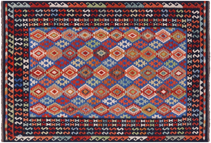 Reversible Wool On Wool Flat Weave Kilim Rug