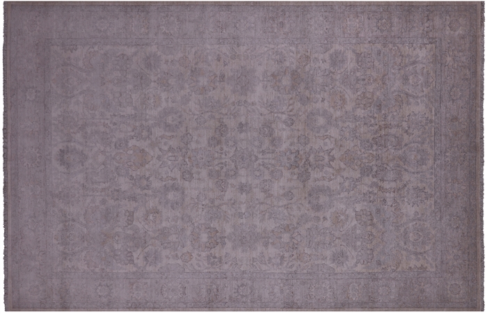 Turkish Oushak Washed Out Hand-Knotted Wool Rug