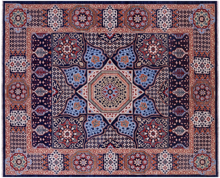 Mamluk Geometric Hand-Knotted Wool Rug