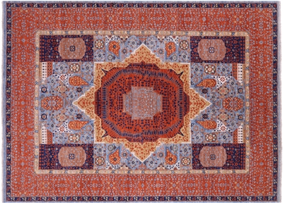 Handmade Mamluk Geometric Wool Rug