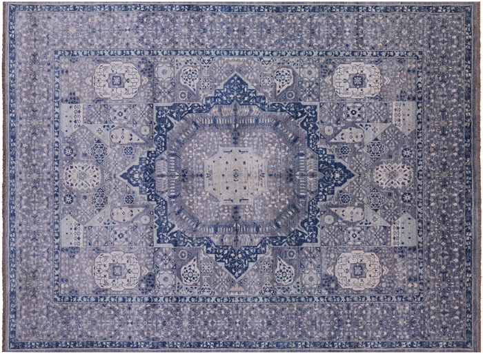 Hand-Knotted Mamluk Wool Rug