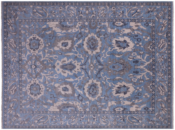 Hand Knotted Turkish Oushak Wool Rug