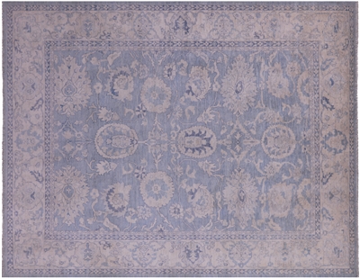 Washed Out Turkish Oushak Hand-Knotted Wool Rug