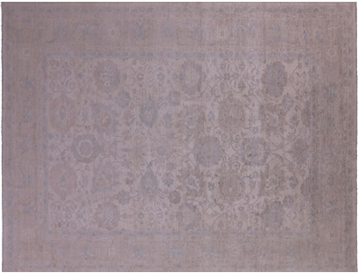 Washed Out Turkish Oushak Hand Knotted Wool Rug