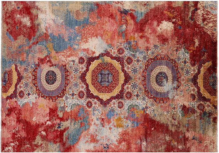 Hand-Knotted Contemporary Wool Rug