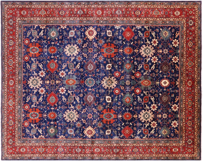 Hand-Knotted Fine Serapi Persian Rug