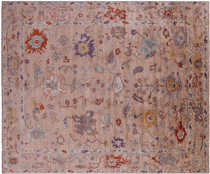 Handmade Turkish Oushak Wool Rug