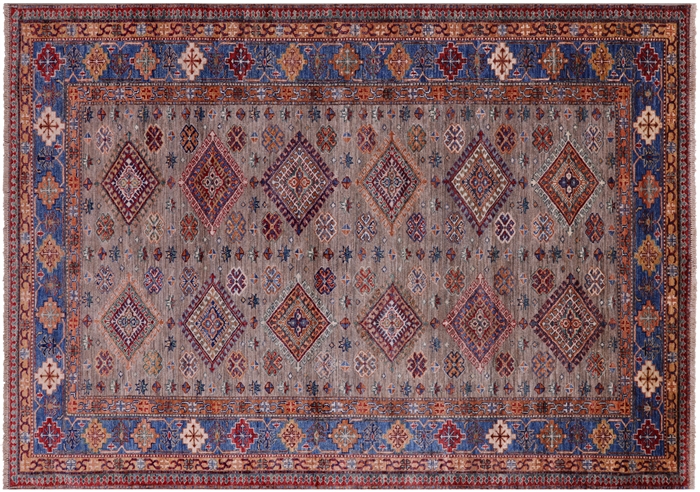 Super Kazak Hand-Knotted Wool Rug