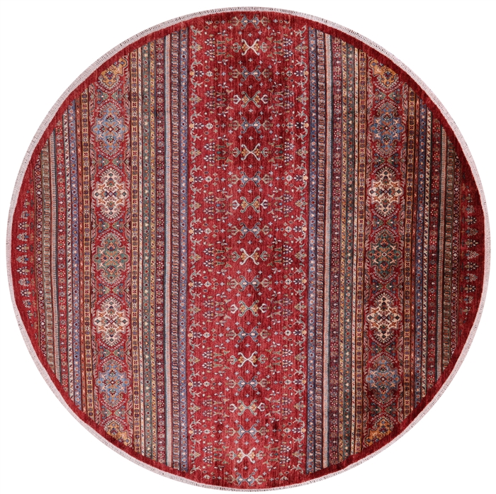 Round Khorjin Super Kazak Hand Knotted Rug